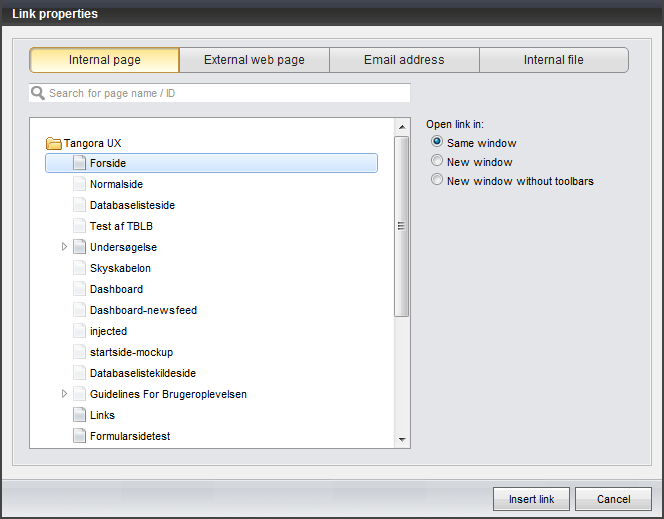 Link properties dialog after | Click for full-size image Link properties dialog after